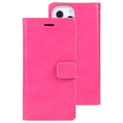 GOOSPERY MANSOOR Crazy Horse Texture Horizontal Flip Leather Case with Holder & Card Slots & Wallet For iPhone 13 Pro Max(Rose Red)-garmade.com