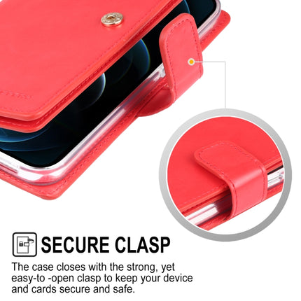 GOOSPERY MANSOOR Crazy Horse Texture Horizontal Flip Leather Case with Holder & Card Slots & Wallet For iPhone 13 Pro Max(Rose Red)-garmade.com