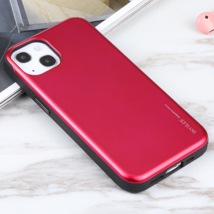 GOOSPERY SKY SLIDE BUMPER TPU + PC Sliding Back Cover Protective Case with Card Slot For iPhone 13 mini(Rose Red)-garmade.com