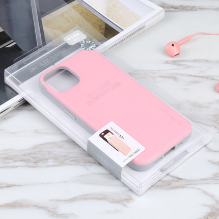 GOOSPERY SKY SLIDE BUMPER TPU + PC Sliding Back Cover Protective Case with Card Slot For iPhone 13 Pro(Pink)-garmade.com