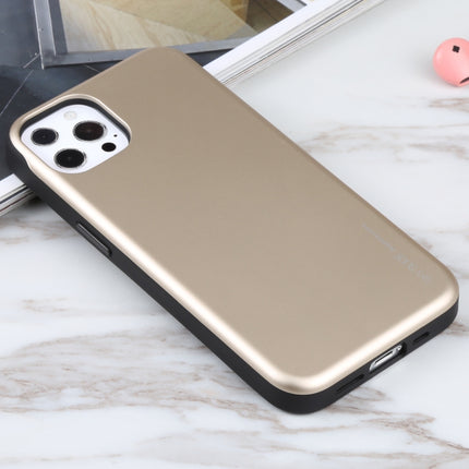 GOOSPERY SKY SLIDE BUMPER TPU + PC Sliding Back Cover Protective Case with Card Slot For iPhone 13 Pro(Gold)-garmade.com