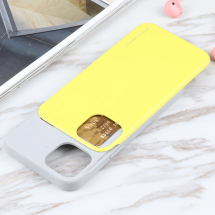 GOOSPERY SKY SLIDE BUMPER TPU + PC Sliding Back Cover Protective Case with Card Slot For iPhone 13 Pro(Yellow)-garmade.com