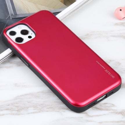 GOOSPERY SKY SLIDE BUMPER TPU + PC Sliding Back Cover Protective Case with Card Slot For iPhone 13 Pro Max(Rose Red)-garmade.com