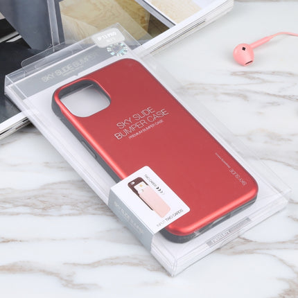 GOOSPERY SKY SLIDE BUMPER TPU + PC Sliding Back Cover Protective Case with Card Slot For iPhone 13 Pro Max(Red)-garmade.com