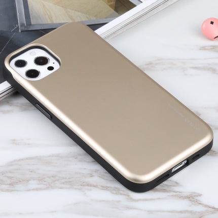 GOOSPERY SKY SLIDE BUMPER TPU + PC Sliding Back Cover Protective Case with Card Slot For iPhone 13 Pro Max(Gold)-garmade.com