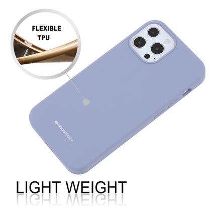 GOOSPERY SILICONE Solid Color Soft Liquid Silicone Shockproof Soft TPU Case For iPhone 13 mini(Lavender Grey)-garmade.com