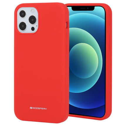 GOOSPERY SILICONE Solid Color Soft Liquid Silicone Shockproof Soft TPU Case For iPhone 13 Pro(Red)-garmade.com