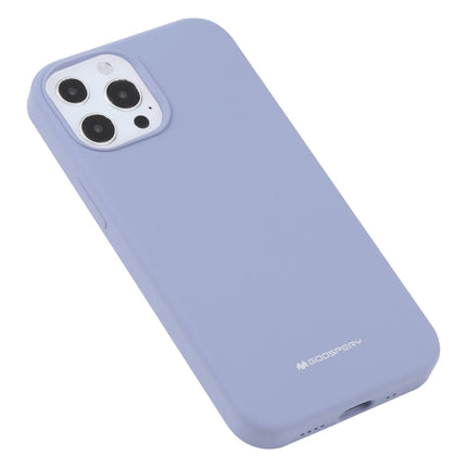 GOOSPERY SILICONE Solid Color Soft Liquid Silicone Shockproof Soft TPU Case For iPhone 13 Pro(Lavender Grey)-garmade.com