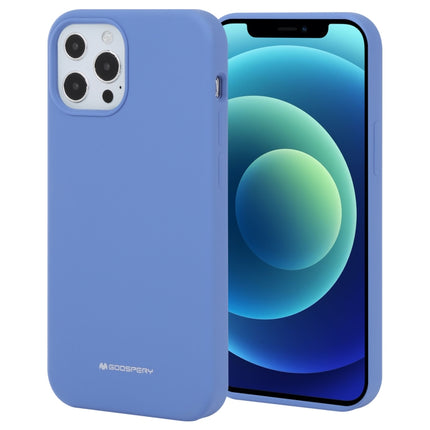 GOOSPERY SILICONE Solid Color Soft Liquid Silicone Shockproof Soft TPU Case For iPhone 13 Pro(Blue)-garmade.com