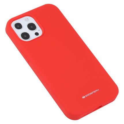 GOOSPERY SILICONE Solid Color Soft Liquid Silicone Shockproof Soft TPU Case For iPhone 13 Pro Max(Red)-garmade.com