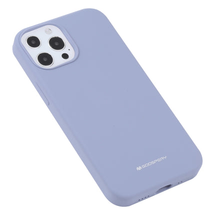 GOOSPERY SILICONE Solid Color Soft Liquid Silicone Shockproof Soft TPU Case For iPhone 13 Pro Max(Lavender Grey)-garmade.com