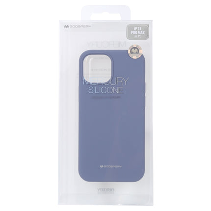 GOOSPERY SILICONE Solid Color Soft Liquid Silicone Shockproof Soft TPU Case For iPhone 13 Pro Max(Lavender Grey)-garmade.com
