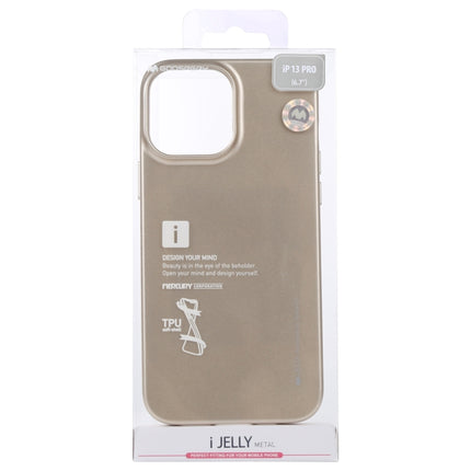 GOOSPERY i-JELLY TPU Shockproof and Scratch Case For iPhone 13 Pro(Gold)-garmade.com