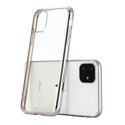 For iPhone 11 GEBEI Plating TPU Shockproof Protective Case(Silver)-garmade.com