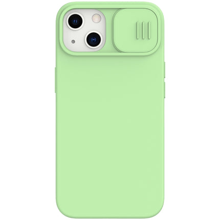 NILLKIN CamShield MagSafe Magnetic Liquid Silicone + PC Full Coverage Case For iPhone 13(Green)-garmade.com