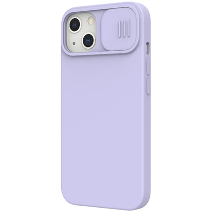 NILLKIN CamShield MagSafe Magnetic Liquid Silicone + PC Full Coverage Case For iPhone 13(Purple)-garmade.com