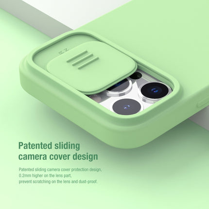 NILLKIN CamShield MagSafe Magnetic Liquid Silicone + PC Full Coverage Case For iPhone 13 Pro(Green)-garmade.com