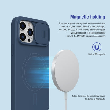NILLKIN CamShield MagSafe Magnetic Liquid Silicone + PC Full Coverage Case For iPhone 13 Pro(Blue)-garmade.com