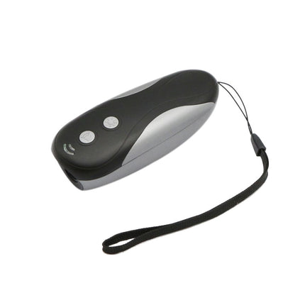 RC-533 Handheld Portable Ultrasonic Dog Repeller(Black + Silver)-garmade.com