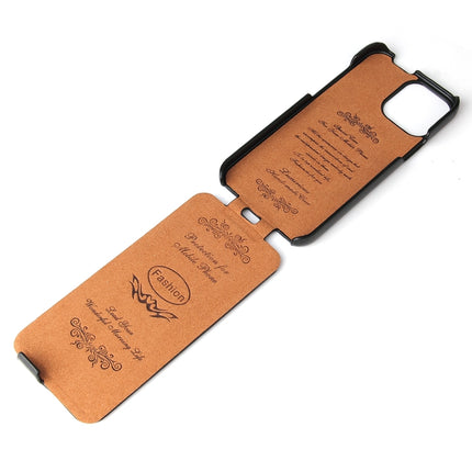 Fierre Shann Retro Oil Wax Texture Vertical Flip PU Leather Case For iPhone 13 Pro Max(Black)-garmade.com