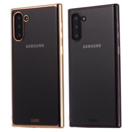 For Galaxy Note 10 GEBEI Plating TPU Shockproof Protective Case(Gold)-garmade.com
