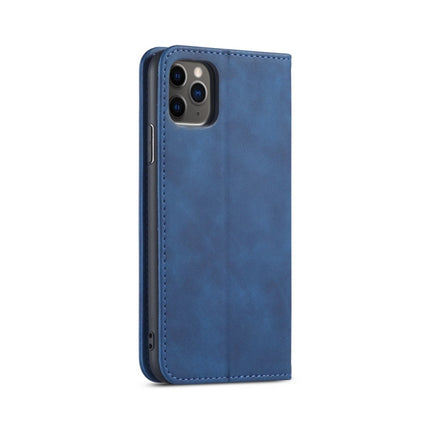 Skin-feel Calfskin Texture Magnetic Dual-Fold Horizontal Flip Leather Case with Holder & Card Slots & Wallet For iPhone 13 mini(Blue)-garmade.com