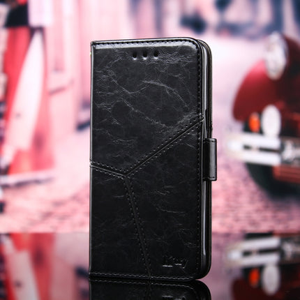 Geometric Stitching Horizontal Flip TPU + PU Leather Case with Holder & Card Slots & Wallet For iPhone 13 Pro(Black)-garmade.com