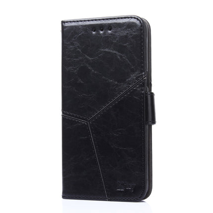 Geometric Stitching Horizontal Flip TPU + PU Leather Case with Holder & Card Slots & Wallet For iPhone 13 Pro Max(Black)-garmade.com