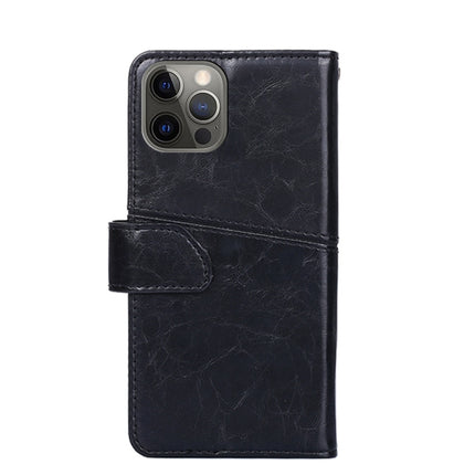 Geometric Stitching Horizontal Flip TPU + PU Leather Case with Holder & Card Slots & Wallet For iPhone 13 Pro Max(Black)-garmade.com