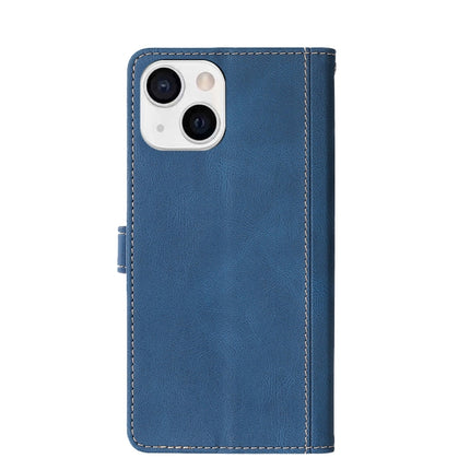 Stitching Skin Feel Magnetic Buckle Horizontal Flip PU Leather Case with Holder & Card Slots & Wallet For iPhone 13 mini(Blue)-garmade.com