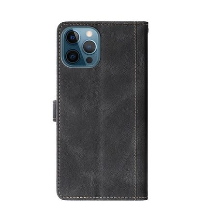 Stitching Skin Feel Magnetic Buckle Horizontal Flip PU Leather Case with Holder & Card Slots & Wallet For iPhone 13 Pro Max(Black)-garmade.com