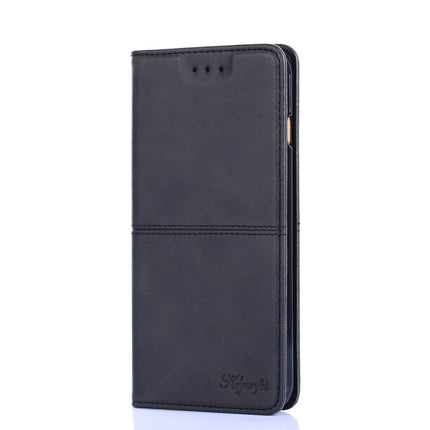 Cow Texture Magnetic Horizontal Flip Leather Case with Holder & Card Slots For iPhone 13(Black)-garmade.com