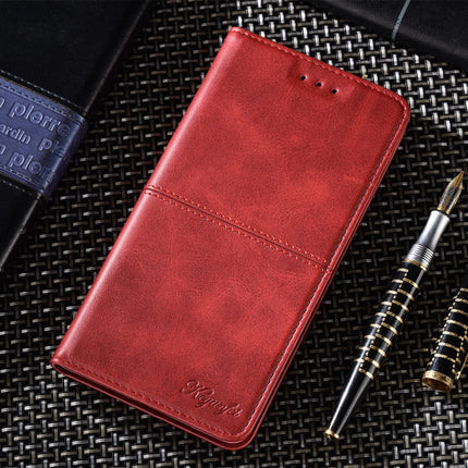 Cow Texture Magnetic Horizontal Flip Leather Case with Holder & Card Slots For iPhone 13(Red)-garmade.com