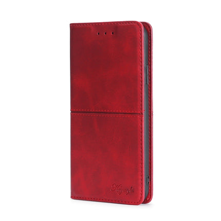 Cow Texture Magnetic Horizontal Flip Leather Case with Holder & Card Slots For iPhone 13 mini(Red)-garmade.com