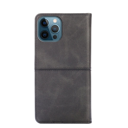 Cow Texture Magnetic Horizontal Flip Leather Case with Holder & Card Slots For iPhone 13 Pro(Black)-garmade.com