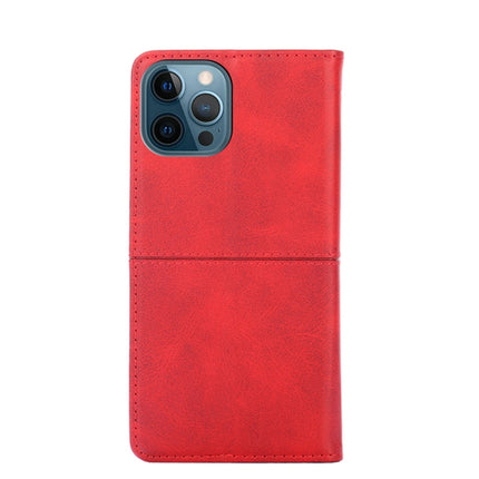 Cow Texture Magnetic Horizontal Flip Leather Case with Holder & Card Slots For iPhone 13 Pro Max(Red)-garmade.com