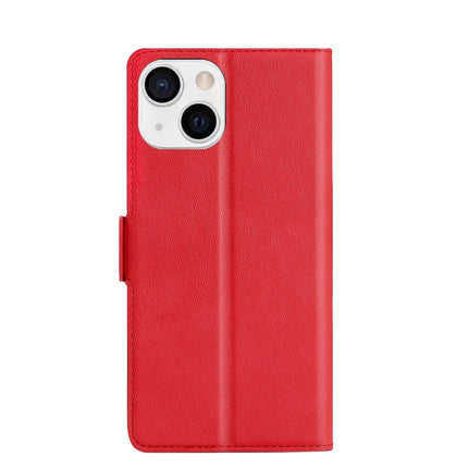 Ultra-thin Voltage Side Buckle PU + TPU Horizontal Flip Leather Case with Holder & Card Slot For iPhone 13 mini(Red)-garmade.com