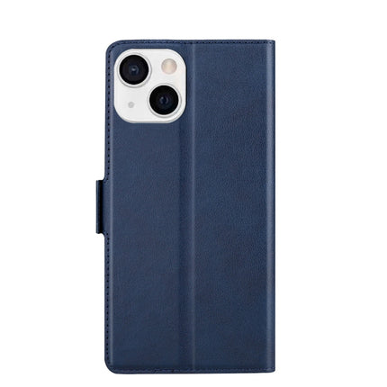 Ultra-thin Voltage Side Buckle PU + TPU Horizontal Flip Leather Case with Holder & Card Slot For iPhone 13 mini(Blue)-garmade.com