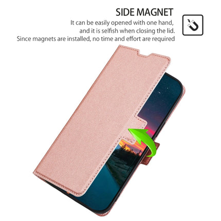 Ultra-thin Voltage Side Buckle PU + TPU Horizontal Flip Leather Case with Holder & Card Slot For iPhone 13 mini(Rose Gold)-garmade.com