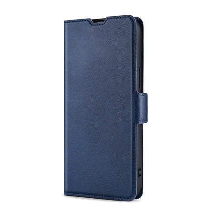 Ultra-thin Voltage Side Buckle PU + TPU Horizontal Flip Leather Case with Holder & Card Slot For iPhone 13(Blue)-garmade.com