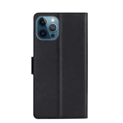 Ultra-thin Voltage Side Buckle PU + TPU Horizontal Flip Leather Case with Holder & Card Slot For iPhone 13 Pro(Black)-garmade.com