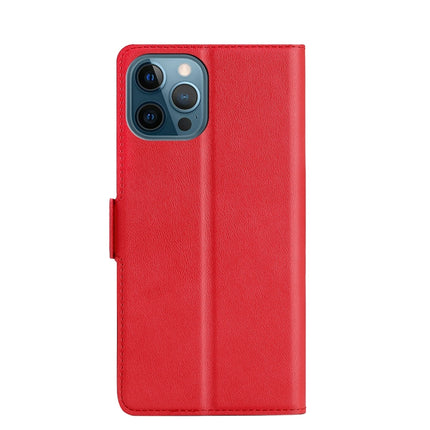 Ultra-thin Voltage Side Buckle PU + TPU Horizontal Flip Leather Case with Holder & Card Slot For iPhone 13 Pro Max(Red)-garmade.com