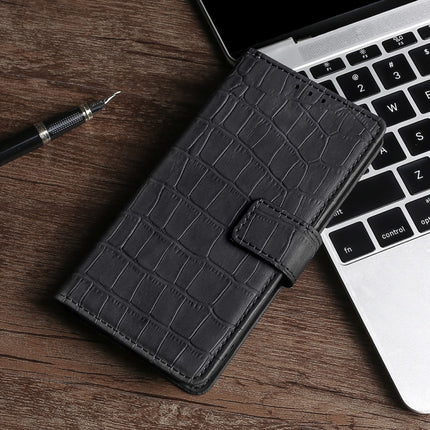 Skin Feel Crocodile Texture Magnetic Clasp Horizontal Flip PU Leather Case with Holder & Card Slots & Wallet For iPhone 13(Black)-garmade.com