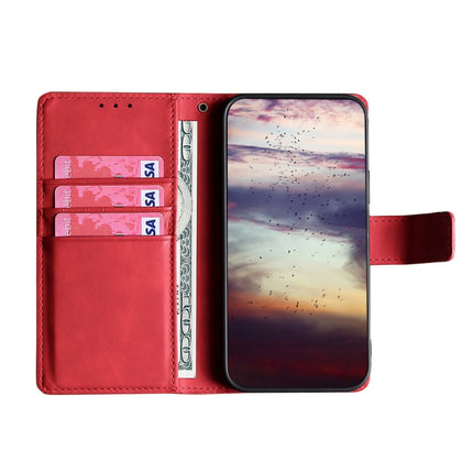 Skin Feel Crocodile Texture Magnetic Clasp Horizontal Flip PU Leather Case with Holder & Card Slots & Wallet For iPhone 13(Red)-garmade.com