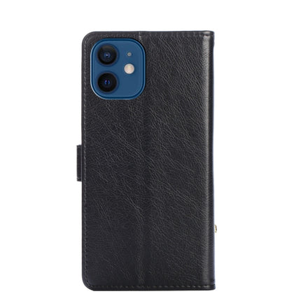 Zipper Bag PU + TPU Horizontal Flip Leather Case with Holder & Card Slot & Wallet & Lanyard For iPhone 13 mini(Black)-garmade.com