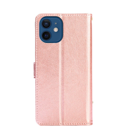 Zipper Bag PU + TPU Horizontal Flip Leather Case with Holder & Card Slot & Wallet & Lanyard For iPhone 13 mini(Rose Gold)-garmade.com