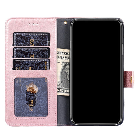 Zipper Bag PU + TPU Horizontal Flip Leather Case with Holder & Card Slot & Wallet & Lanyard For iPhone 13(Rose Gold)-garmade.com