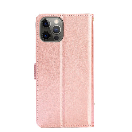 Zipper Bag PU + TPU Horizontal Flip Leather Case with Holder & Card Slot & Wallet & Lanyard For iPhone 13 Pro Max(Rose Gold)-garmade.com