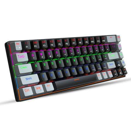 HXSJ V800 68 Keys Type-C Wired Cool Backlight Mechanical Keyboard(Blue Shaft)-garmade.com