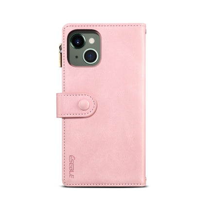 Retro Frosted Horizontal Flip Leather Case with Holder & Card Slot & Wallet & Zipper Pocket & Lanyard For iPhone 13 mini(Rose Gold)-garmade.com